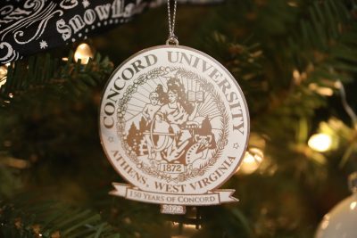 CUAA Concord University seal holiday ornament