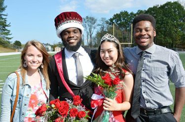 The international students club winning homecoming royalty