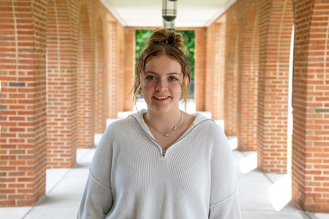 Angelina Robrecht outside of University Point