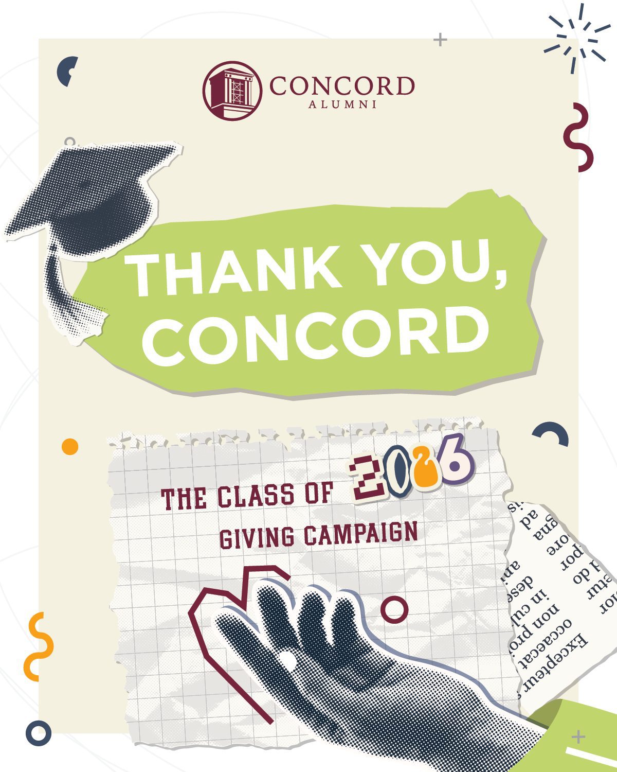 Thank You Concord Class of 2026 Giving Campaign