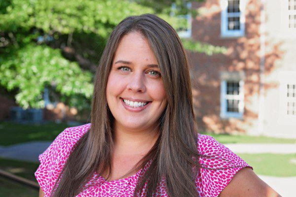 A photo of Miranda Martin outside of the Rahall Technology Center