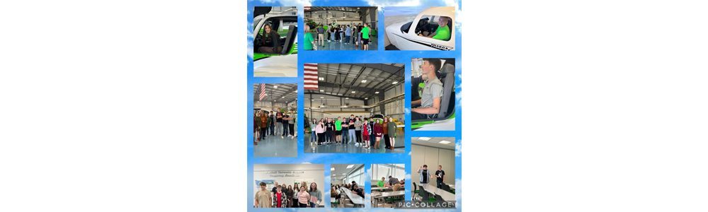 A collage of photos taken at Marshall University's Flight School.