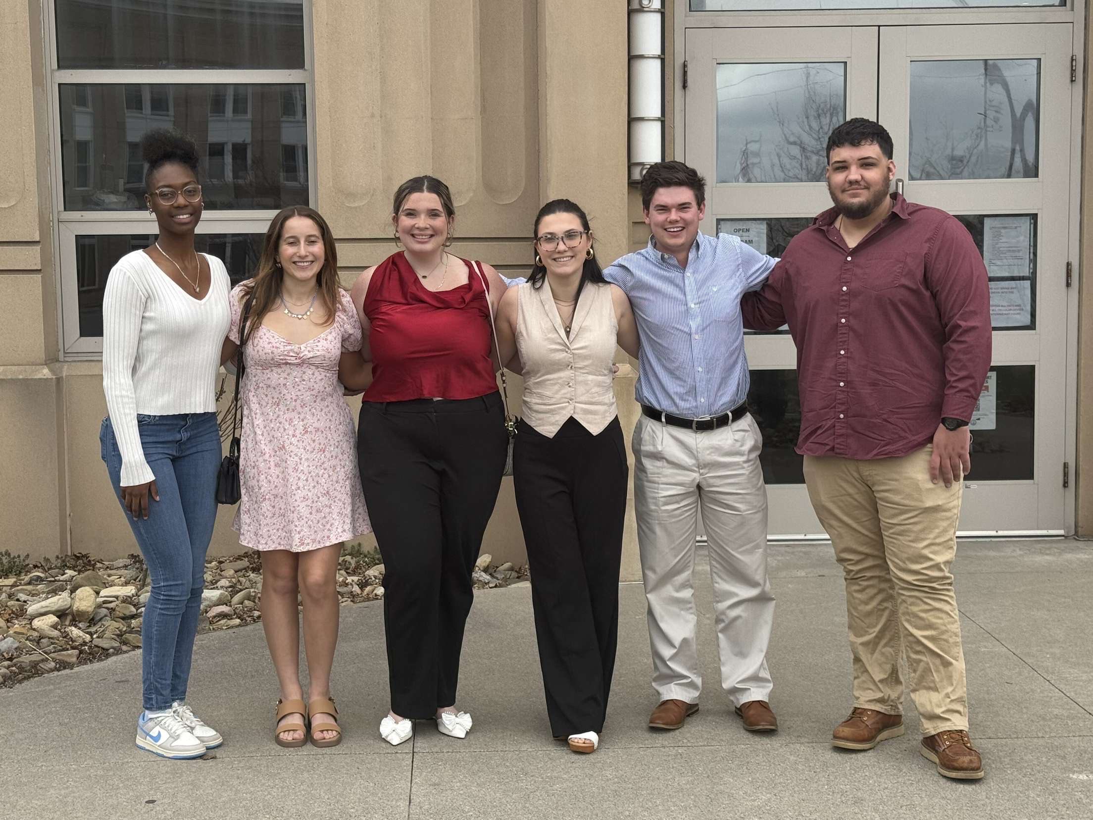 Concord University Political Science students in front of the Mercer County Courthouse