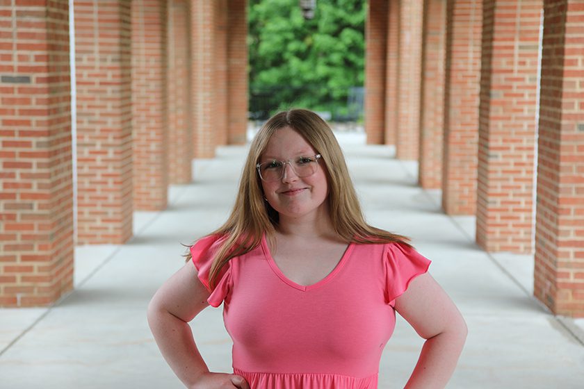 Hannah McCann outside of University Point