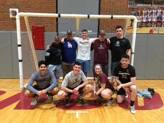 An intramural soccer team at Concord University