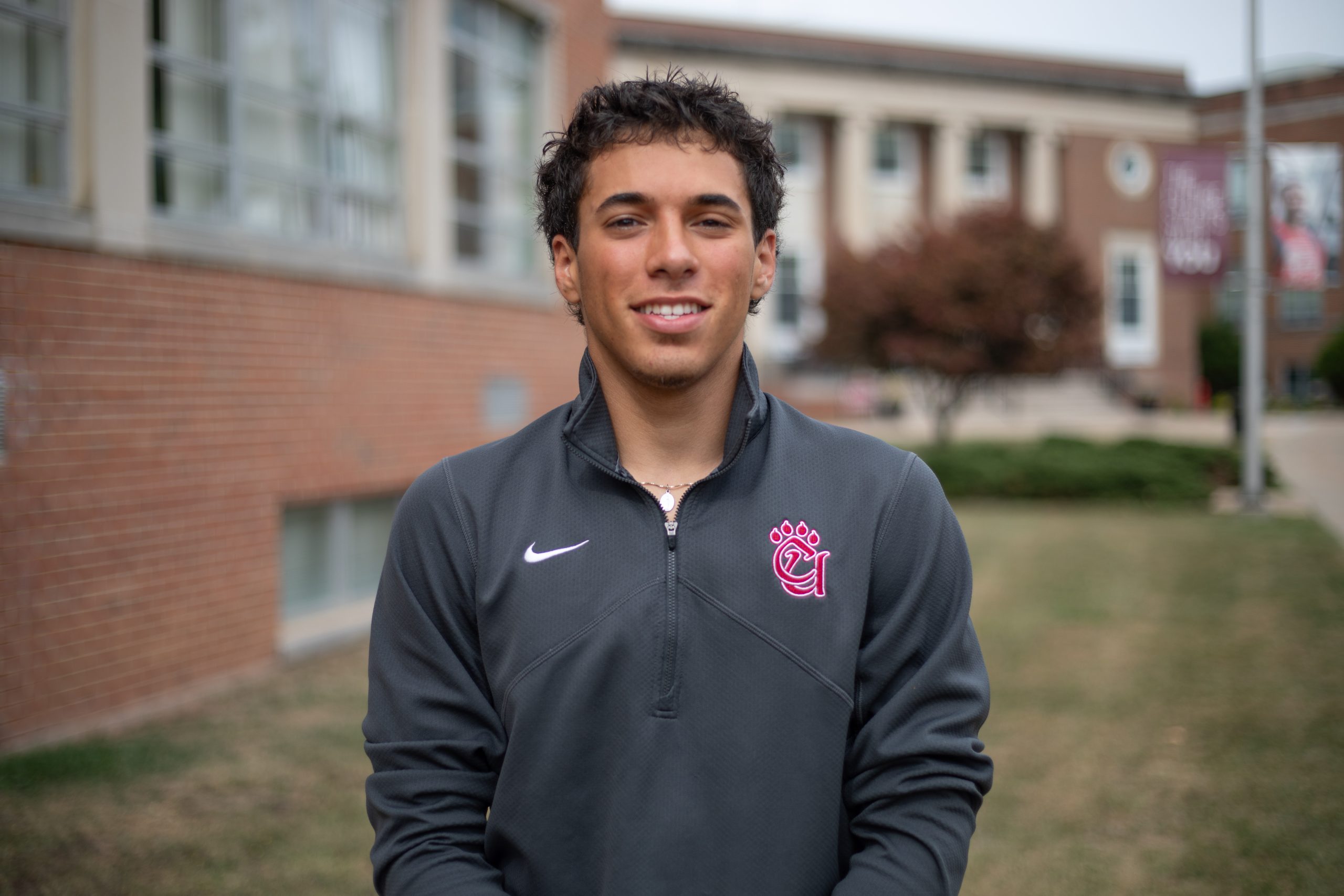 A photo of Parliamentarian Alex Rodriguez in front of the Beasley Student Center