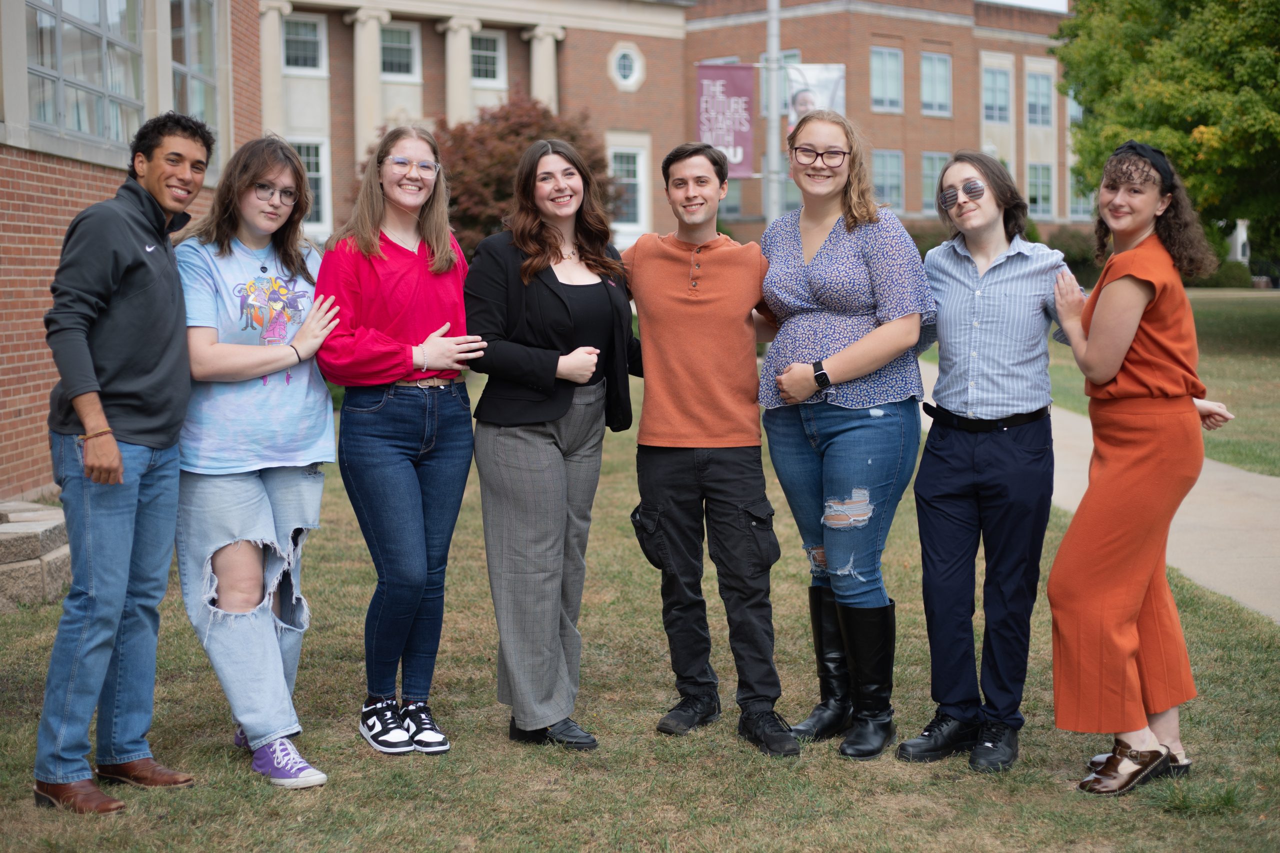 CU SGA Executive Board in front of the Jean & Jerry Beasley Student Center