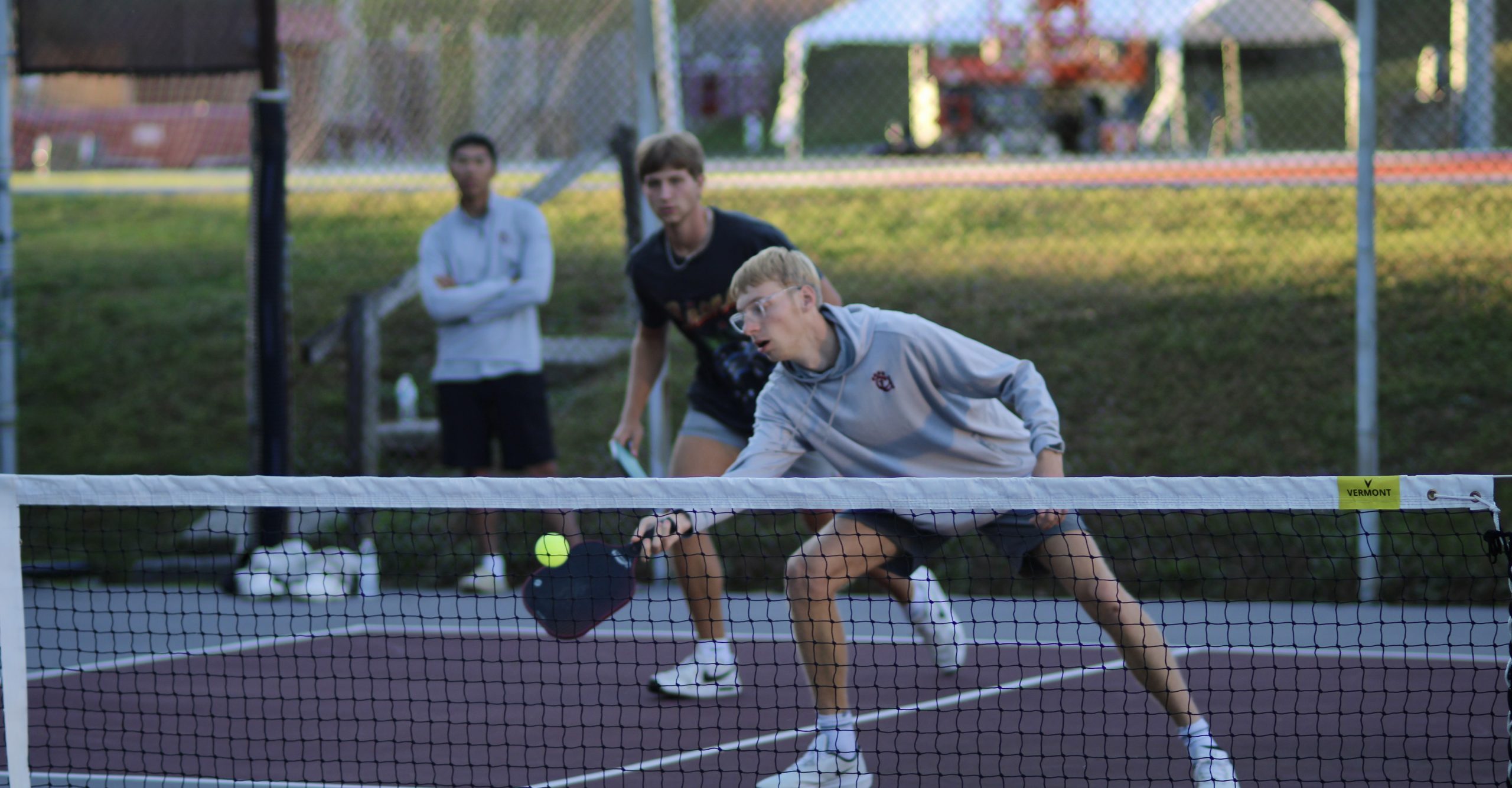 Students playing pickleball