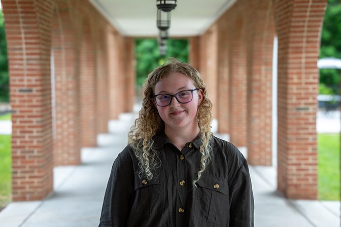 Jillian Boothe outside of University Point