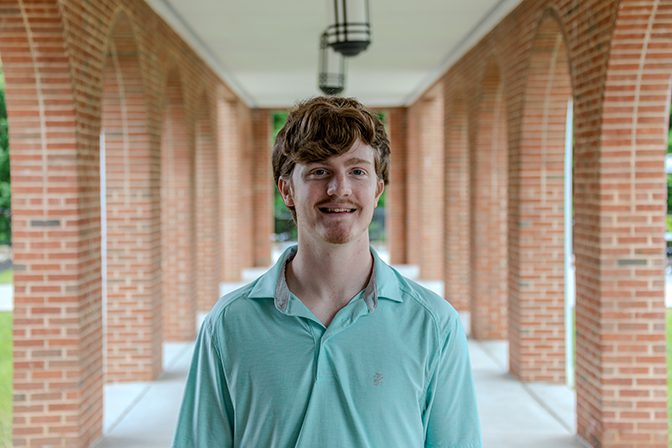 Logan Sammons outside of University Point