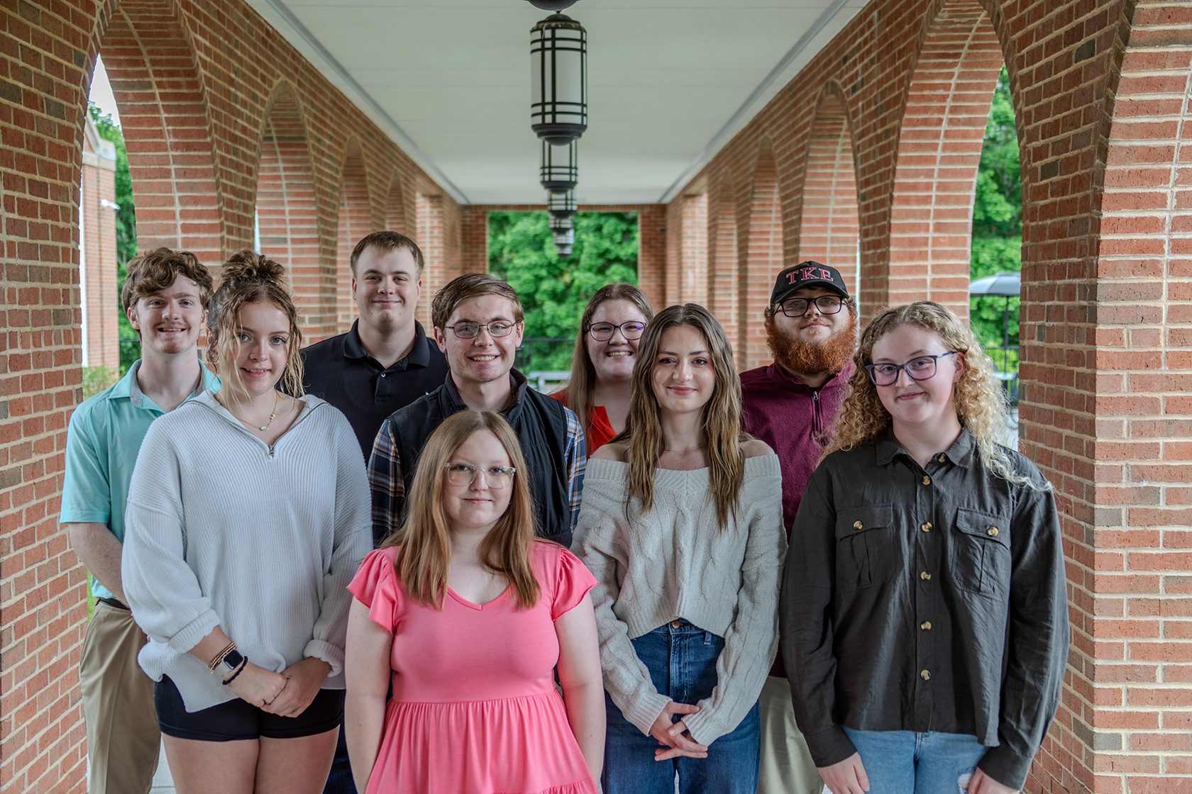 The SGA Executive Board outside of University Point