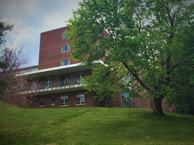 Side view of the Wilson Residence Hall at Concord University