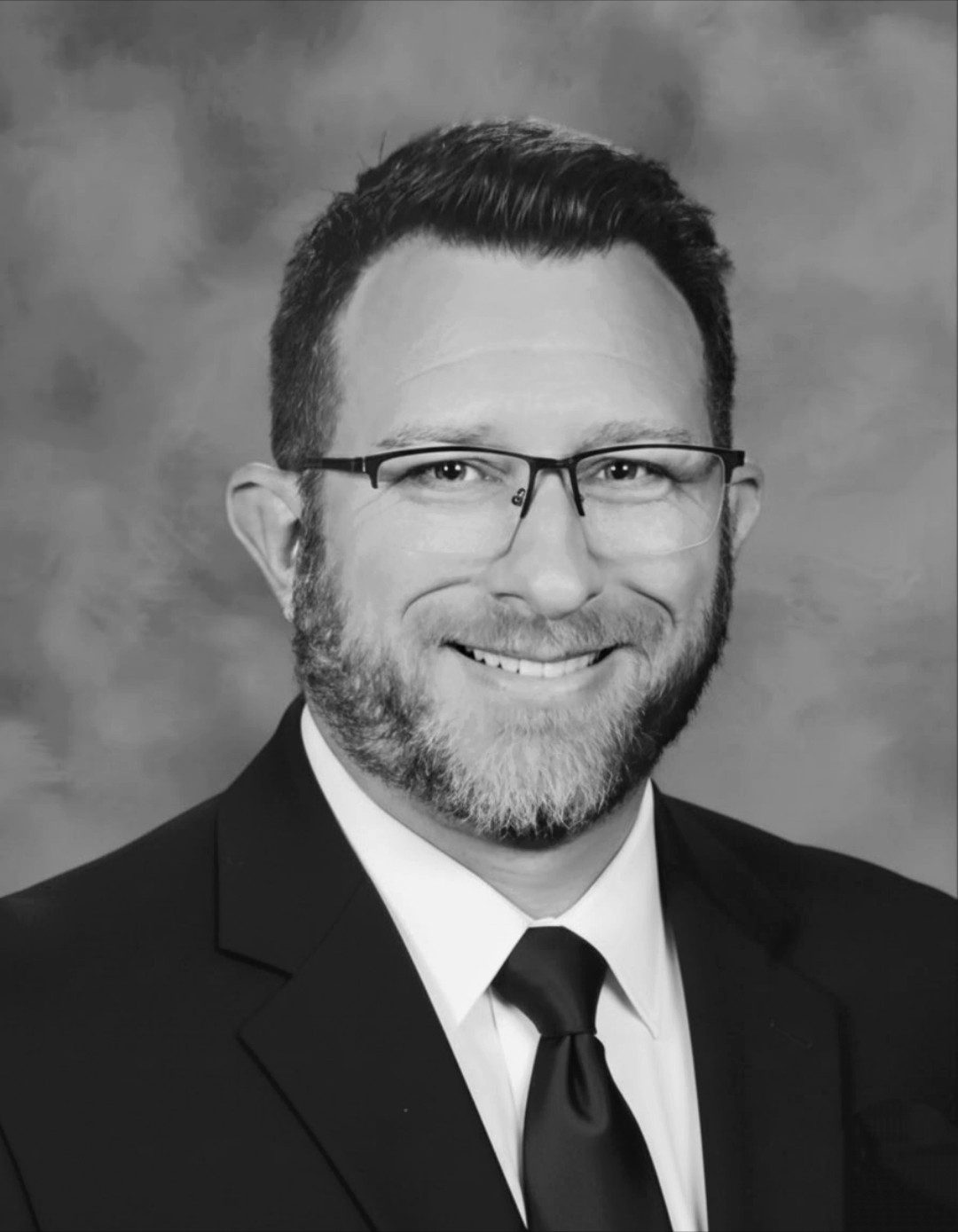 Black and white photo of Dan Wilner